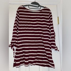 Old navy burgundy wine 3/4 sleeve top shirt tunic EUC women’s Large